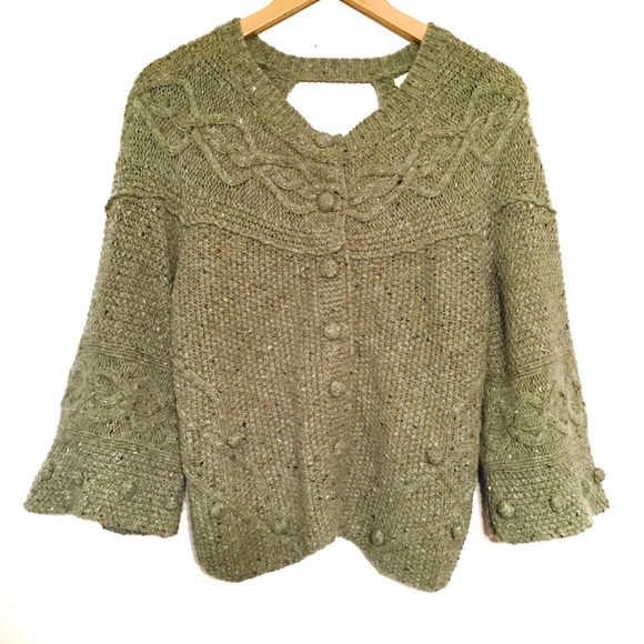 ANTHROPOLOGIE | Far Away From Close Cable Knit Sweater (S) - Picture 2 of 6